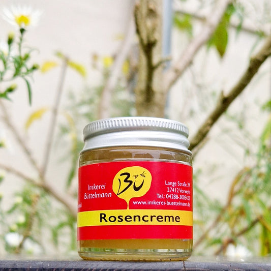 Rosencreme mit Propolis und Rosengeranienöl